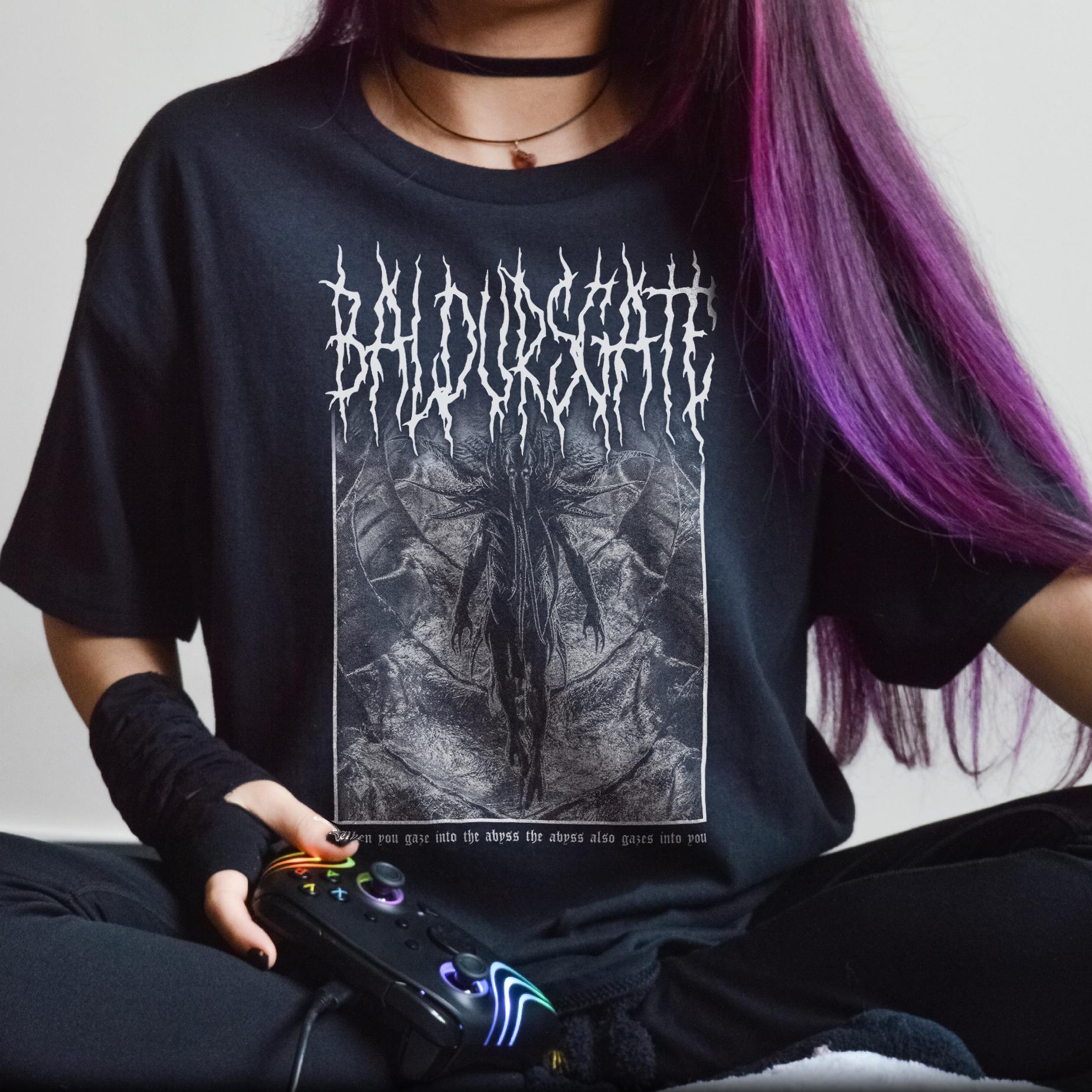 Baldurs Gate Black Metal Mindflayer Illithid Game Tee Unisex T-shirt, Sweatshirt, Hoodie (2)