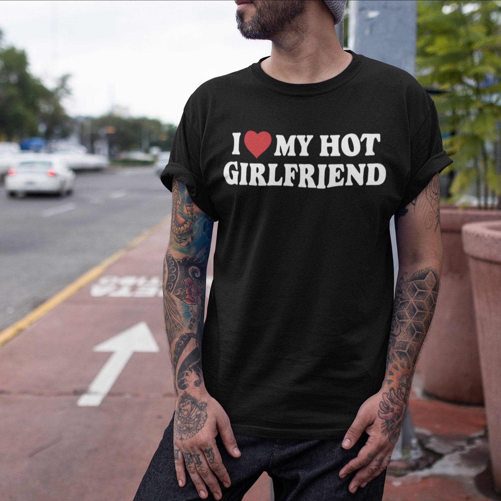 Love Girlfriend Couples Unisex T-shirt, Sweatshirt, Hoodie (2)