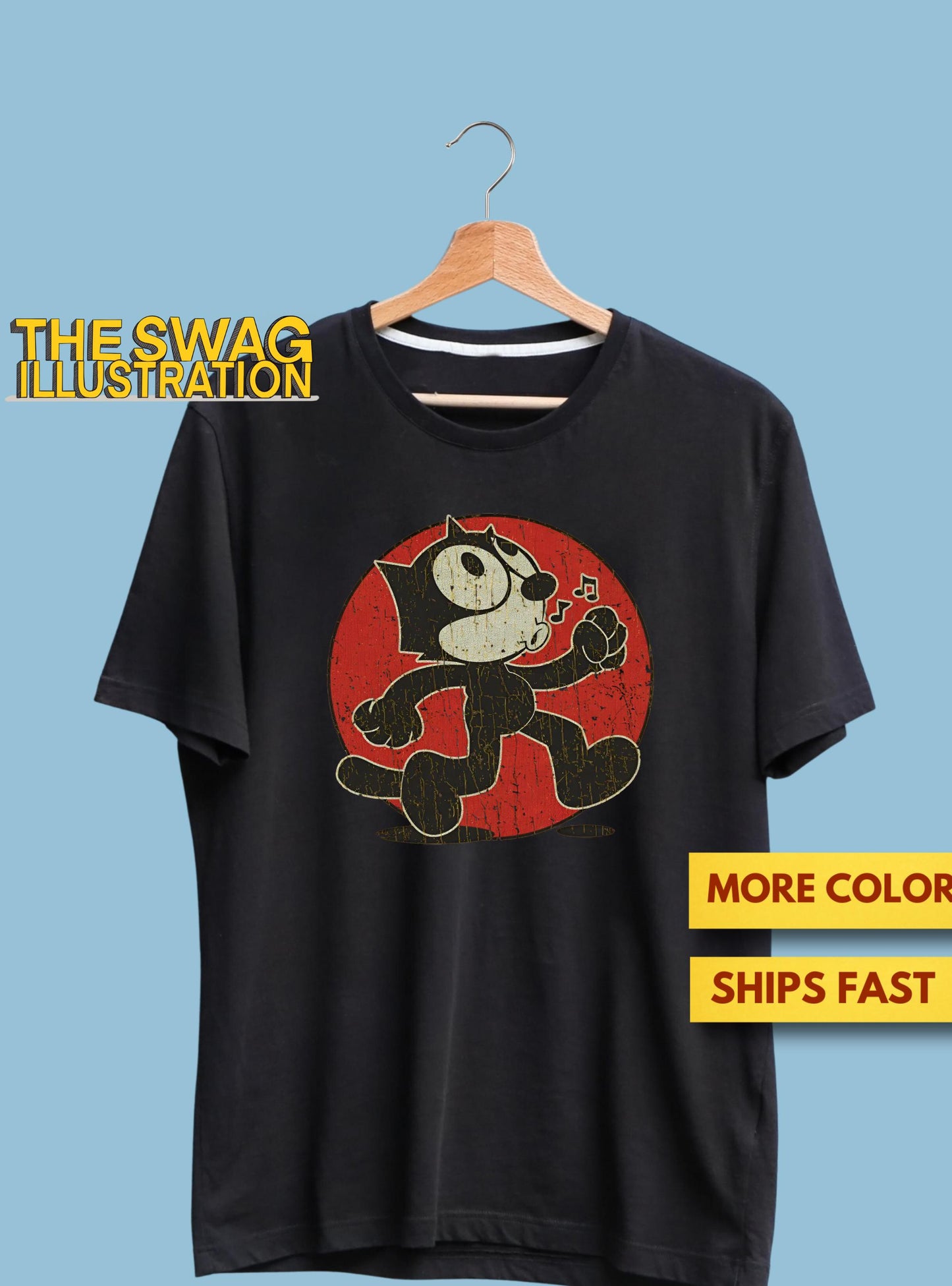 Vintage Felix Ca Distressed Cartoon Ultra Tee Unisex T-shirt, Sweatshirt, Hoodie (1)