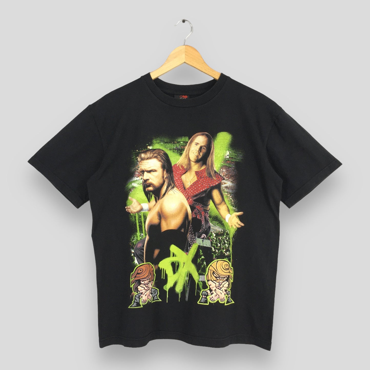 Vintage 90'S Wwe D-Generation Triple Black Large American Wrestler Wwf Shawn Michaels Age Outlaws Dx Wresting Tees Size (1)