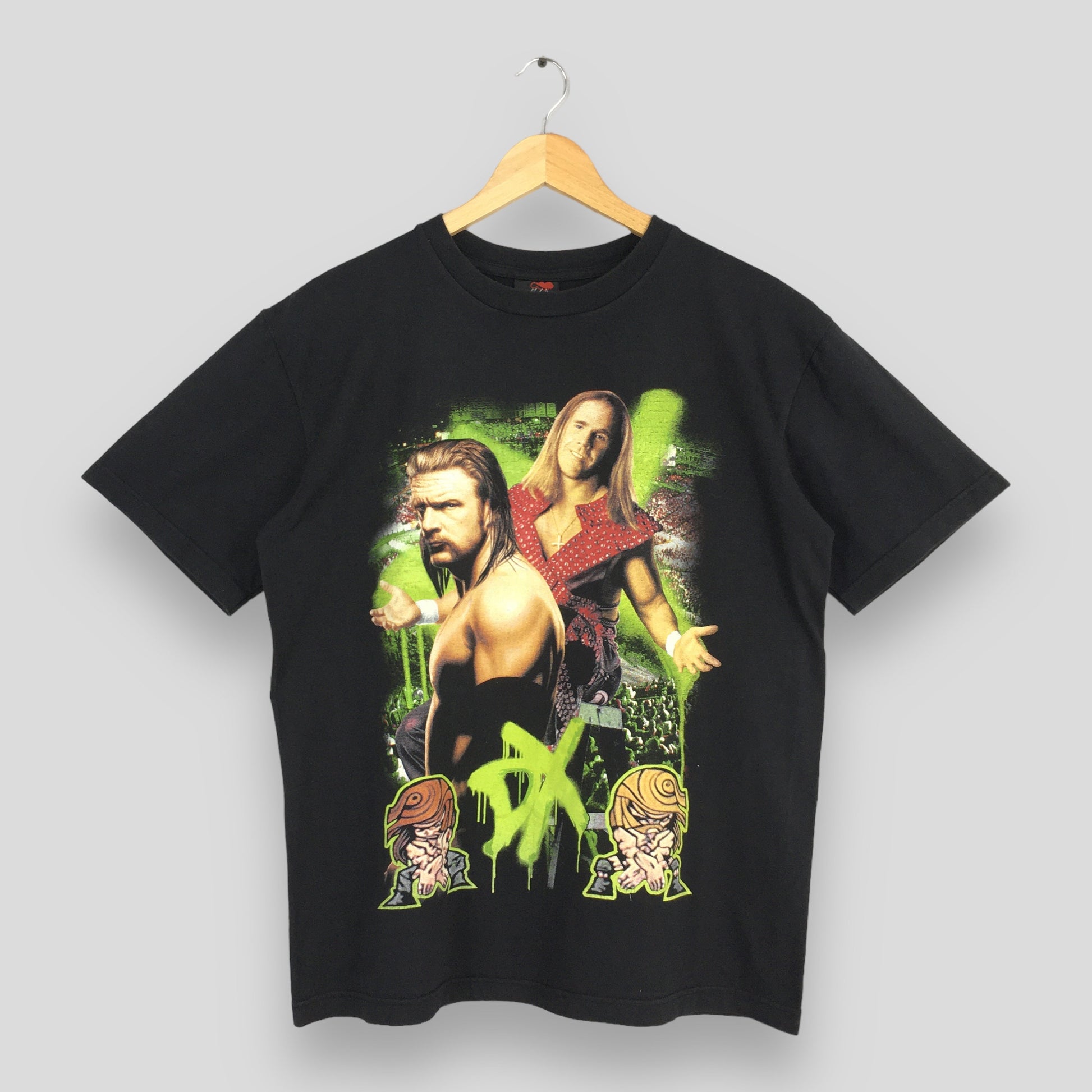 Vintage 90'S Wwe D-Generation Triple Black Large American Wrestler Wwf Shawn Michaels Age Outlaws Dx Wresting Tees Size (1)
