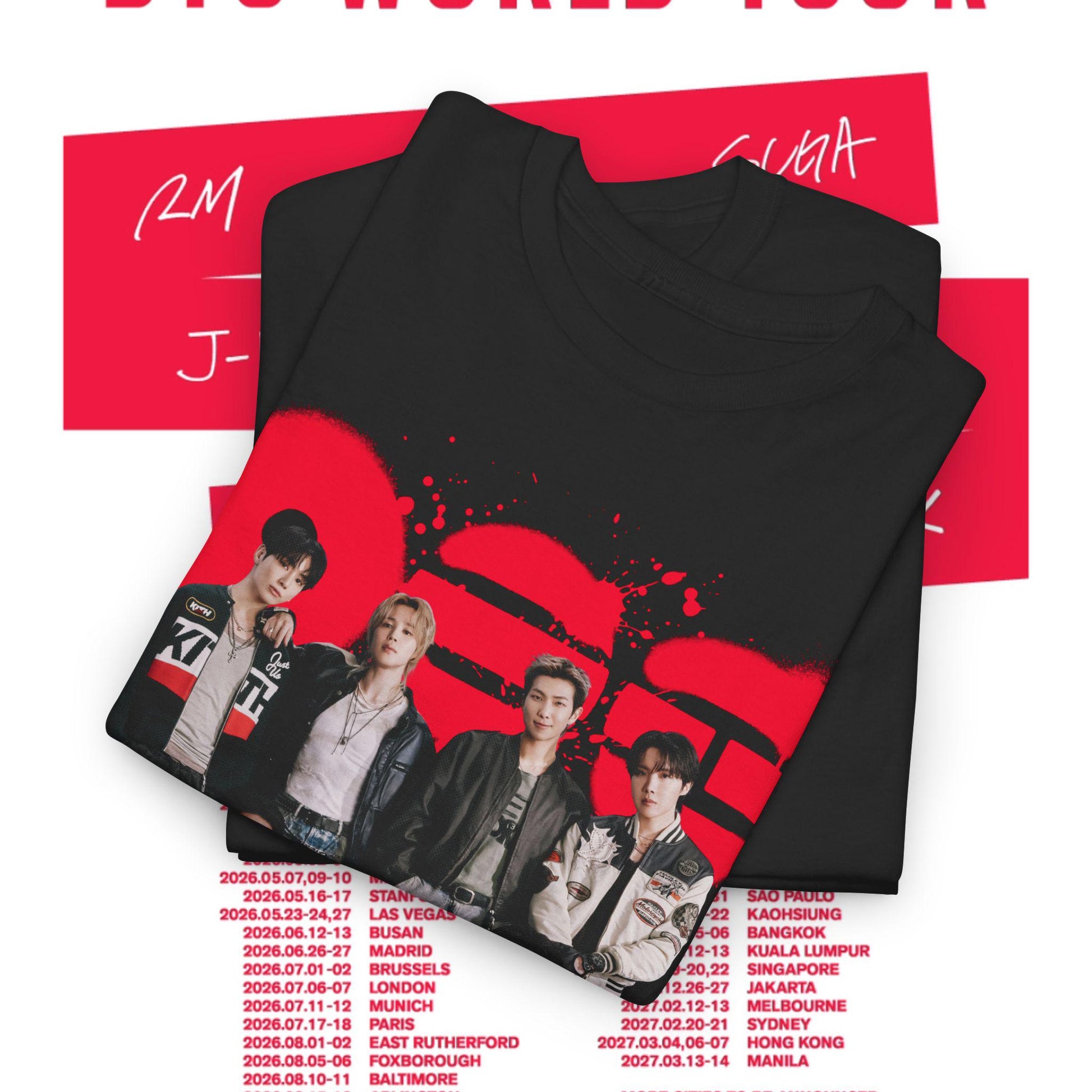 Bangtan Members Arirang Magazine Heavy Tee Bangtan Kpop Concert World Tour Merch 2026 (2)
