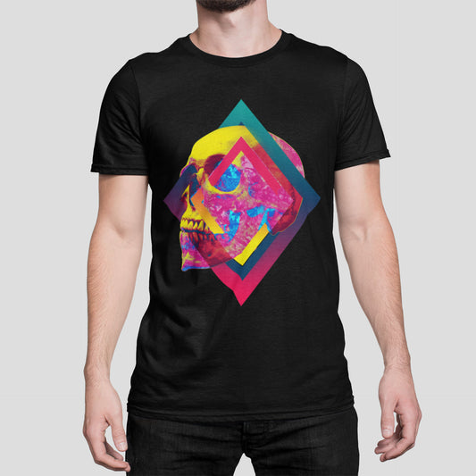 Colorful Abstract Skull Art Unisex T-shirt, Sweatshirt, Hoodie (1)
