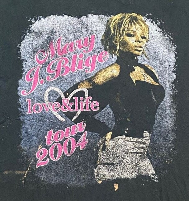 Vintage Mary Blige Tee Anvil Size Xtra Large Xl Love Life Tour 2004 Soul Music Merch 00s (3)