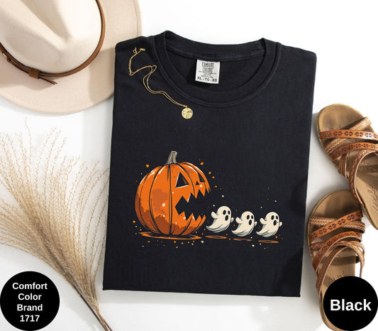 Comfort Colors Halloween Vintage Pumpkin Ghosts Spooky Season (1)