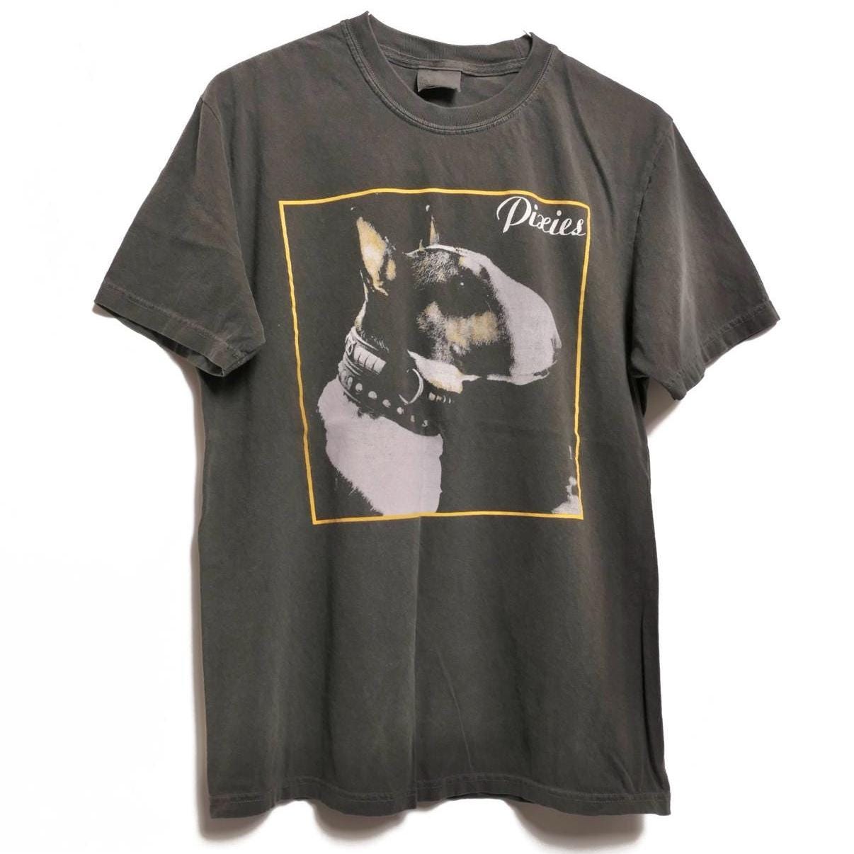 Pixies Here Comes Man Tee Ultra Faded Post Punk Alternative Noise Grunge Band Bull Terrier Dog Album Cover Single Medium (1)