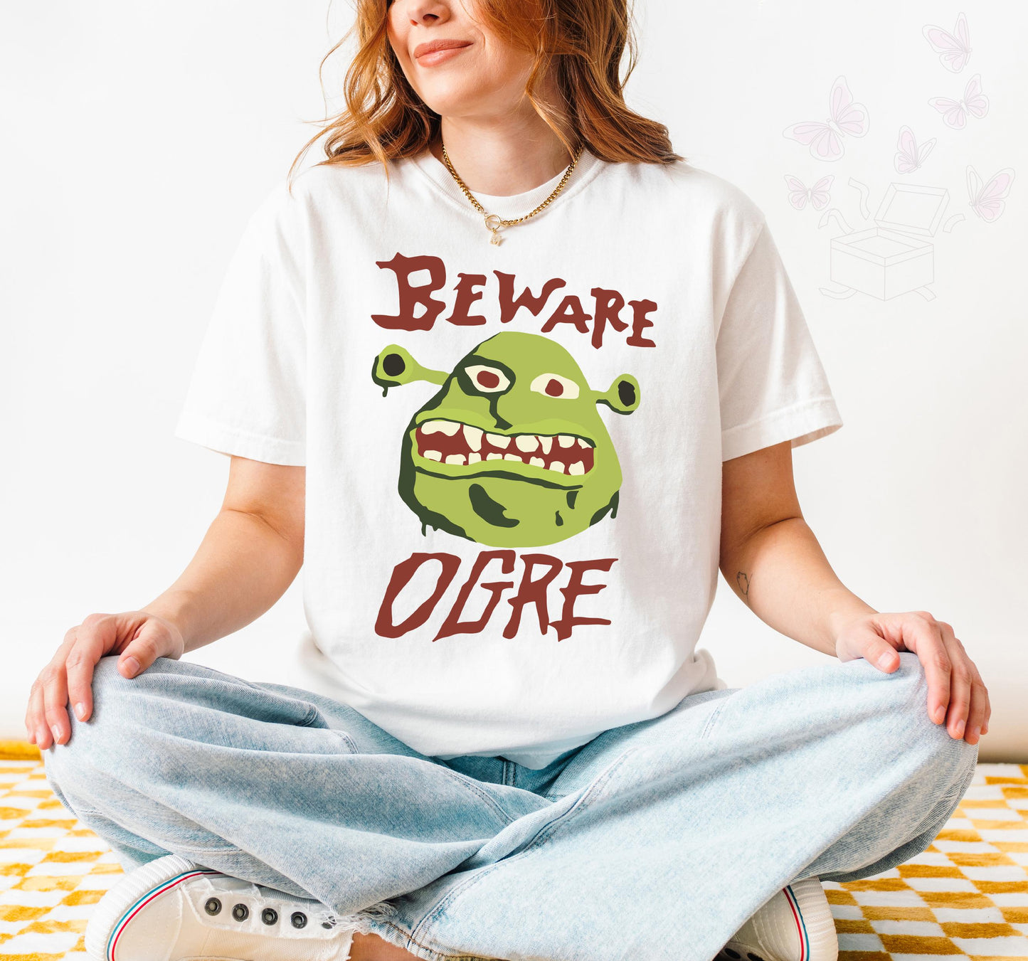Comfort Colors Beware Ogre Shrek Shrek Tee Shrek Face Meme Shrek Fiona Shrek Shrek (1)