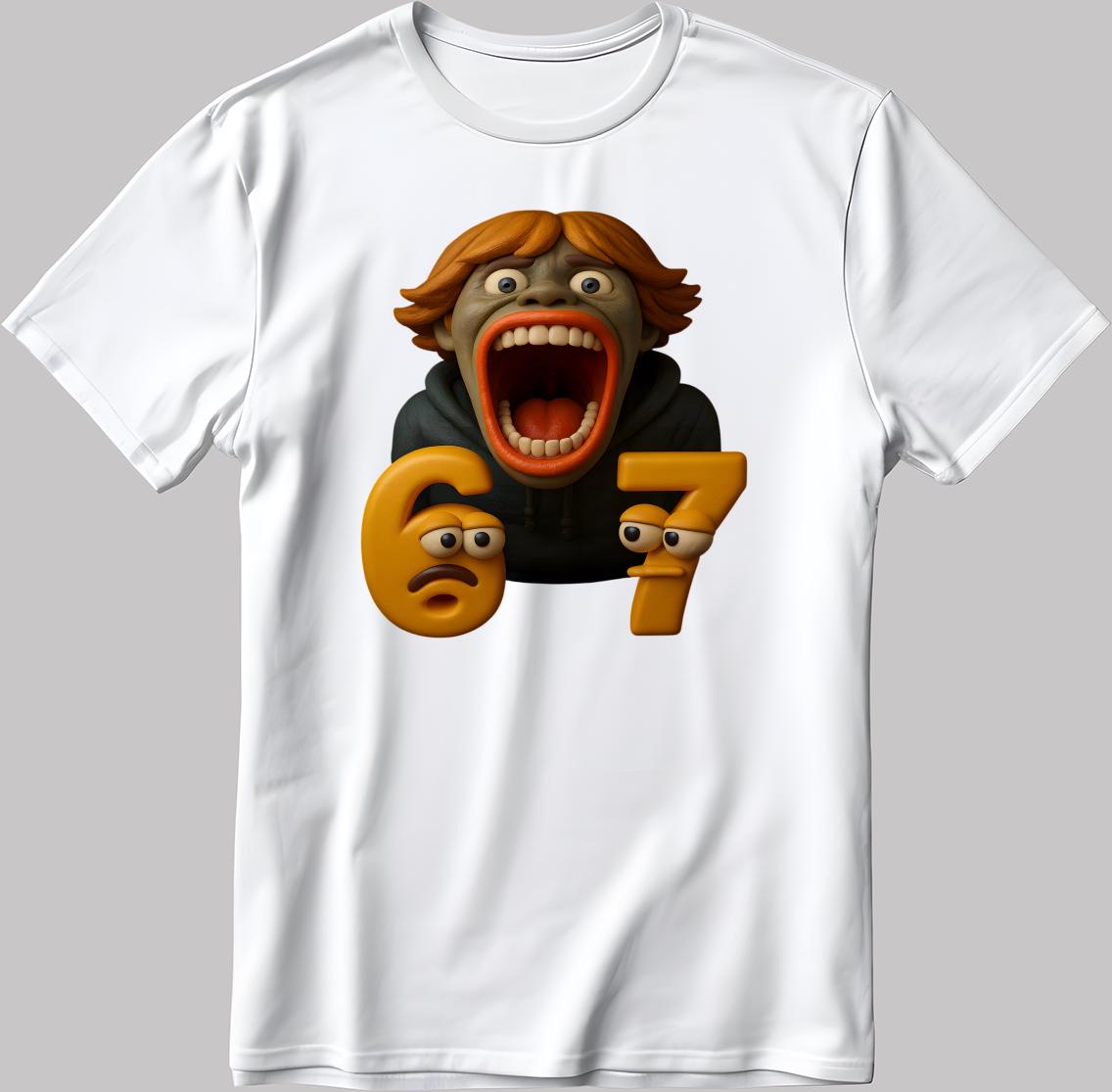 Six Seven Meme 67 3d Pic White-Black Ka215 Unisex T-shirt, Sweatshirt, Hoodie (1)