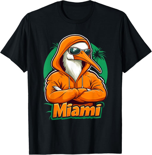 Miami Florida White Ibis Retro Souvenir Kid Unisex T-shirt, Sweatshirt, Hoodie (1)