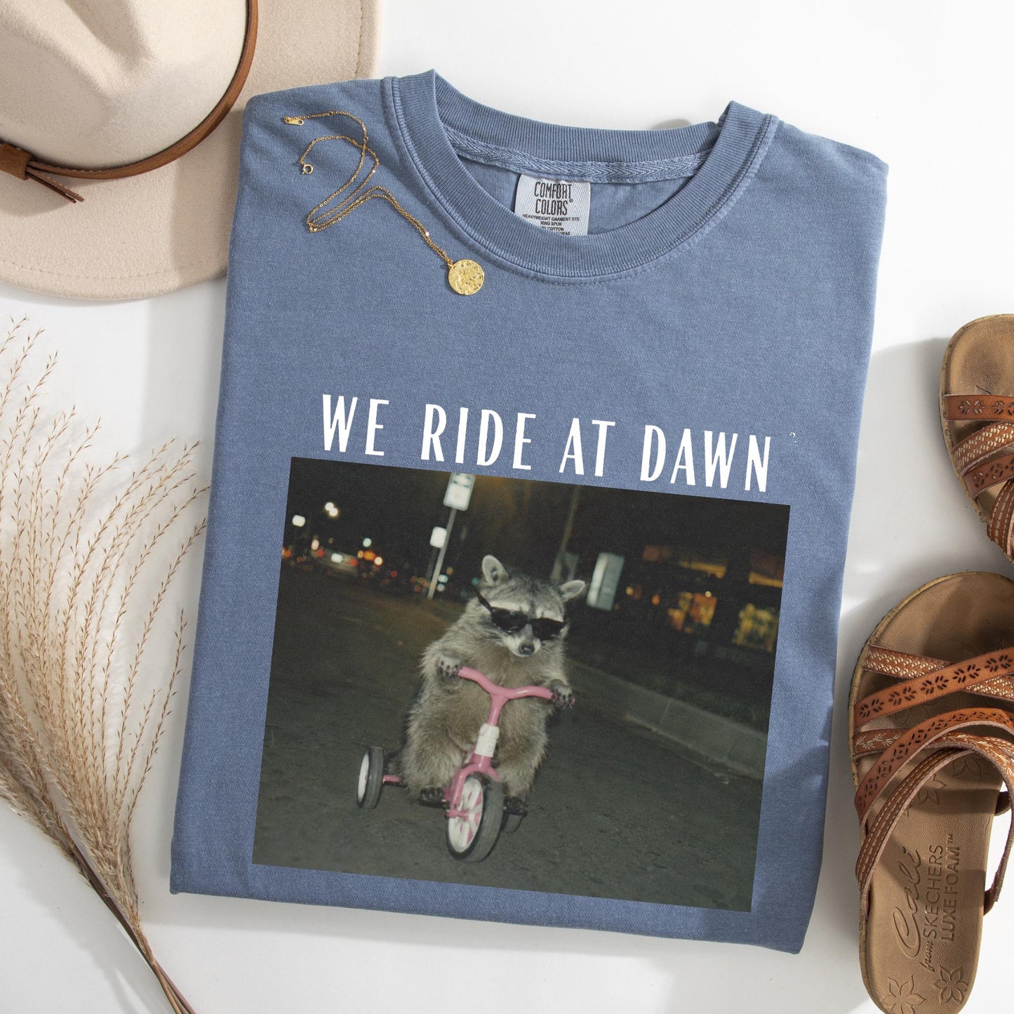 Ride Dawn Racoon Chaotic Humor Unisex T-shirt, Sweatshirt, Hoodie (3)