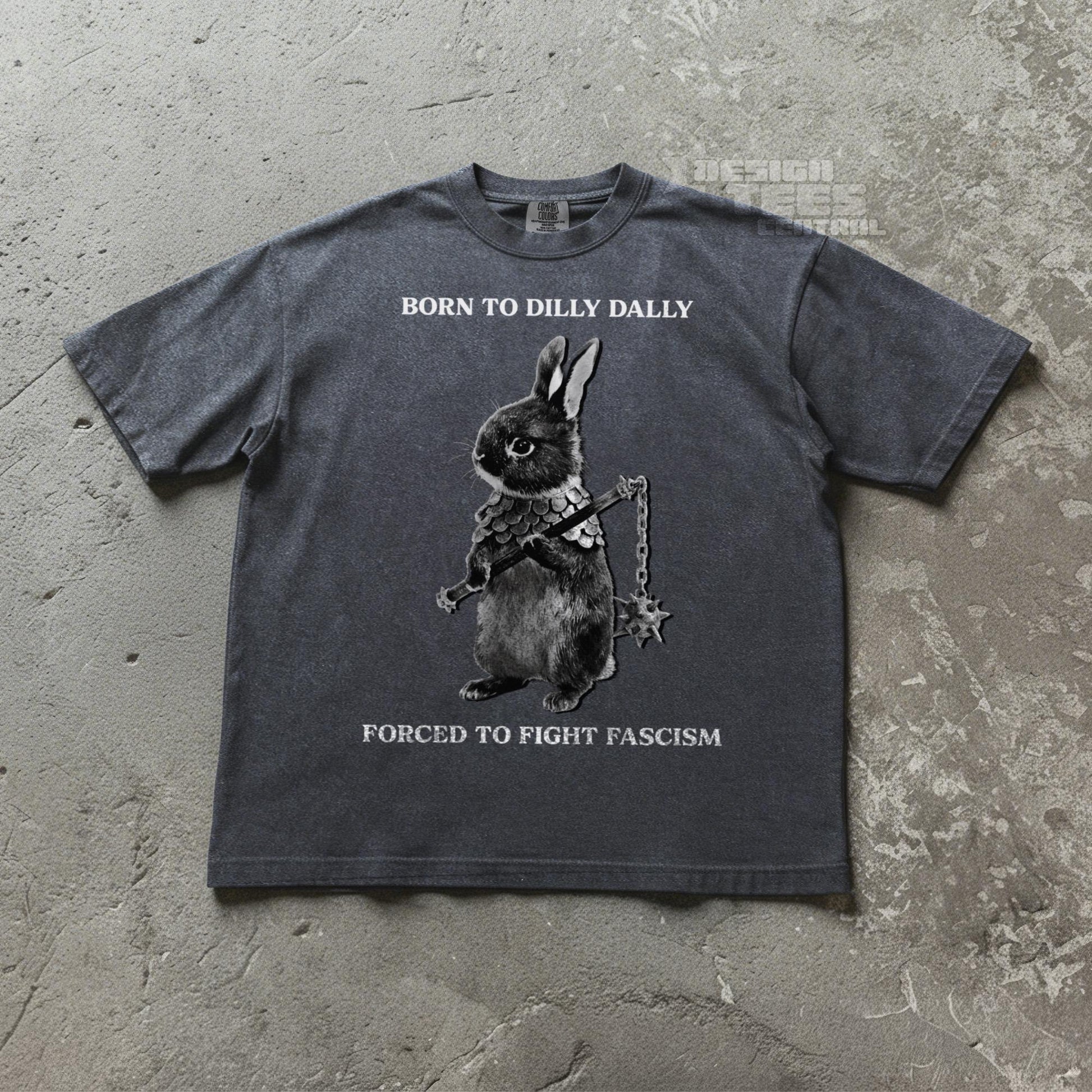 Born Dilly Dally Forced Fight Fascism Unisex T-shirt, Sweatshirt, Hoodie (1)