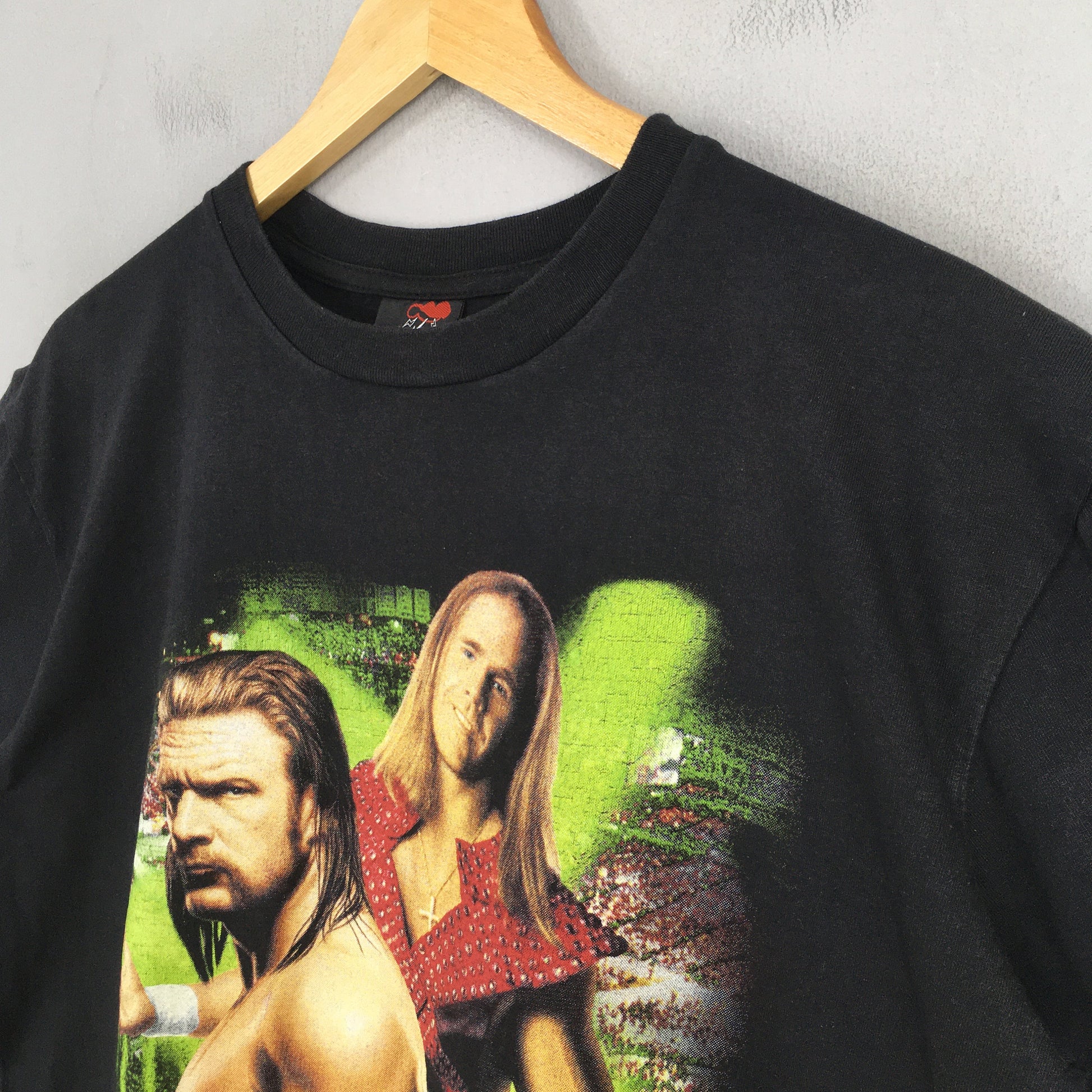 Vintage 90'S Wwe D-Generation Triple Black Large American Wrestler Wwf Shawn Michaels Age Outlaws Dx Wresting Tees Size (3)