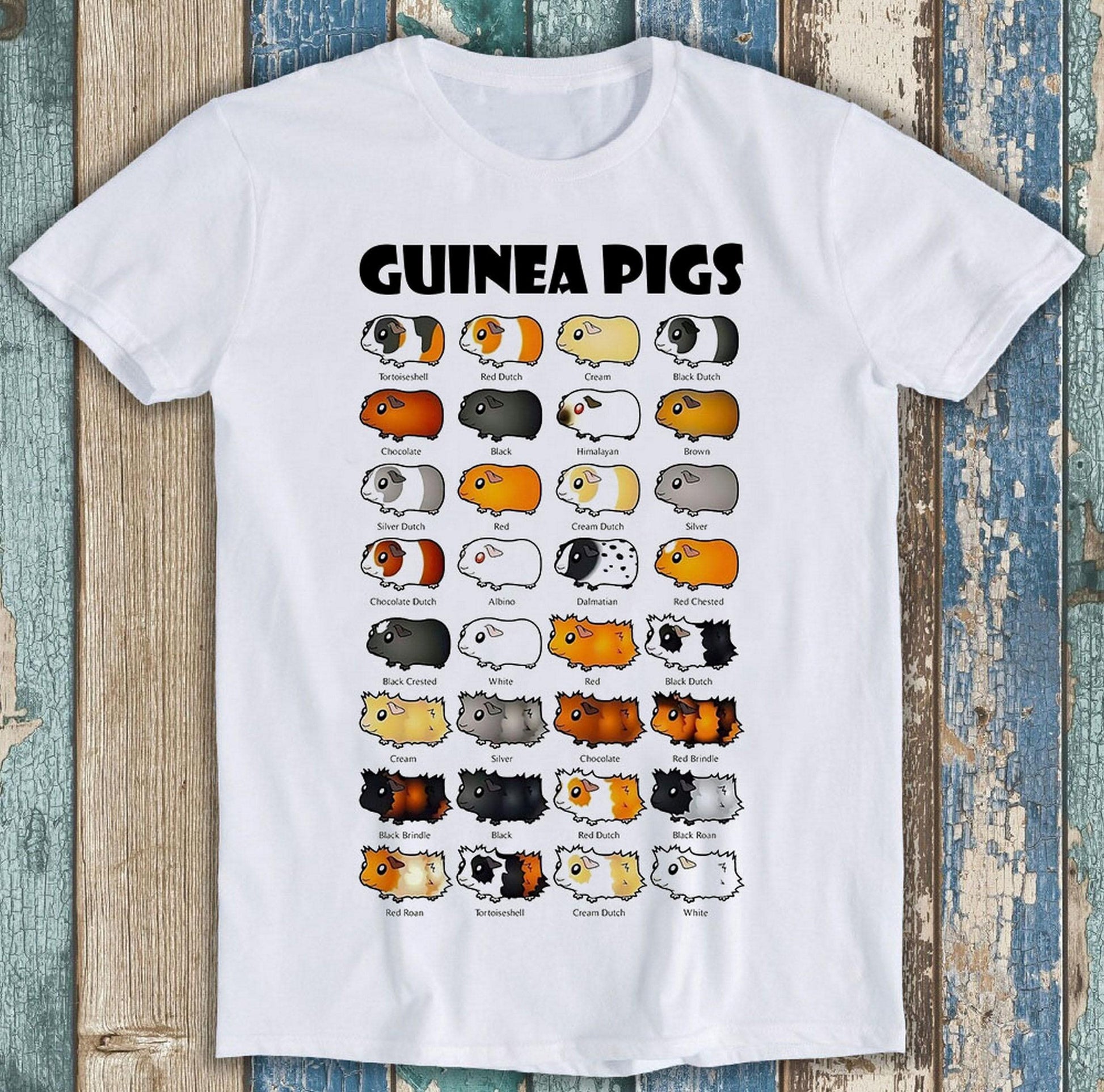Breeds Name List Types Guinea Pigs Movie Film Meme Music Tee T1387 (1)