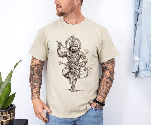 Hanuman Hindu Deity Monkey King Tee Spiritual Yoga Sun Wukong Warrior God (1)