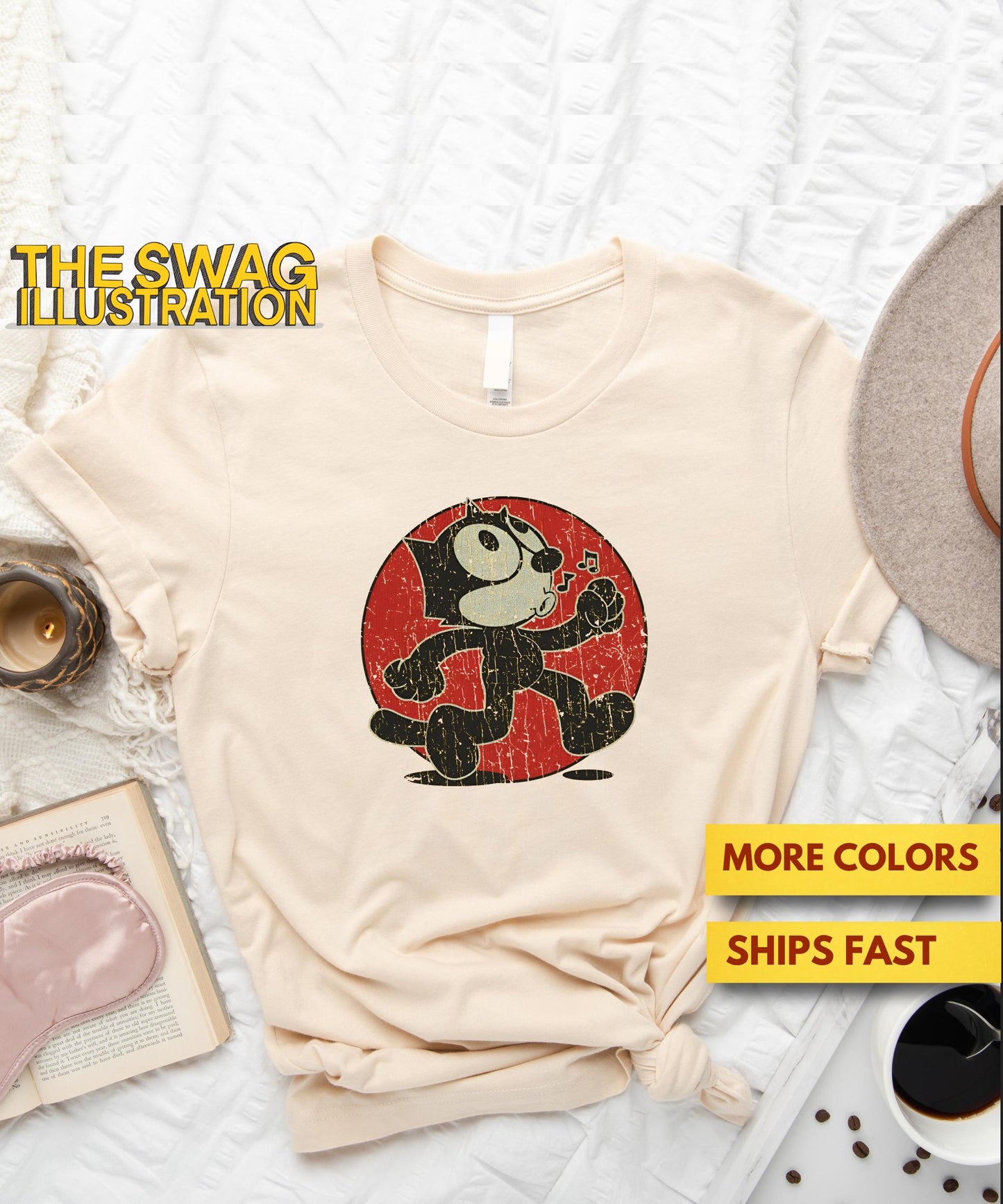 Vintage Felix Ca Distressed Cartoon Ultra Tee Unisex T-shirt, Sweatshirt, Hoodie (3)