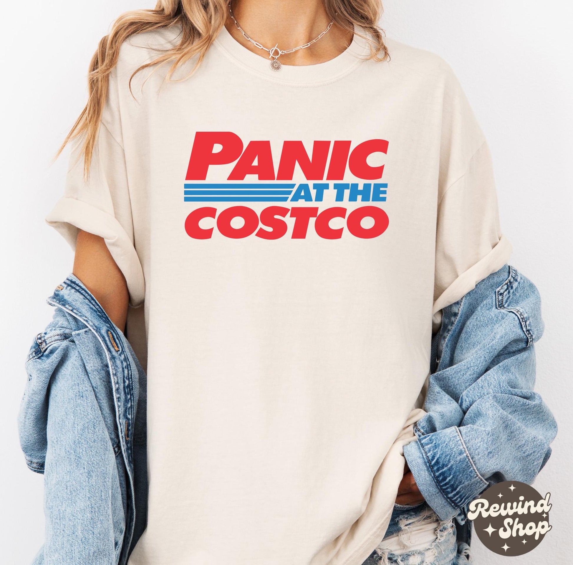 Panic Costco Vintage Retro Costco Costco Lovers Costco Tee Oversized Washed Tee Costco (1)