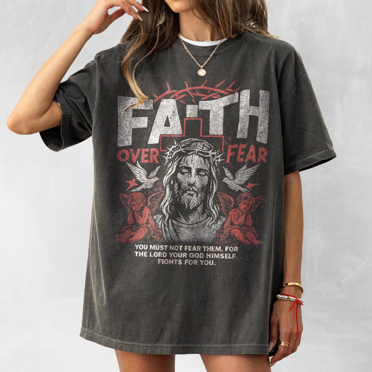 Faith Fear Christian Jesus Unisex T-shirt, Sweatshirt, Hoodie (3)