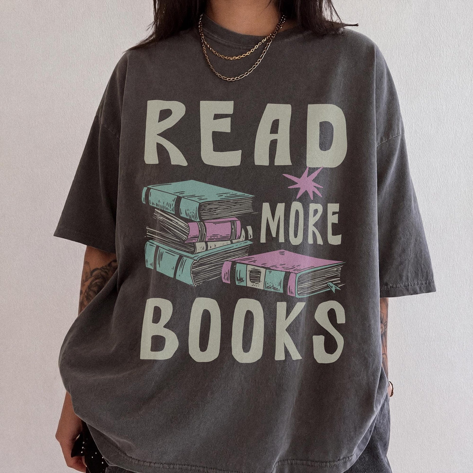 90s Vintage Read More Books Book Lover Bookish Unisex T-shirt, Sweatshirt, Hoodie (2)