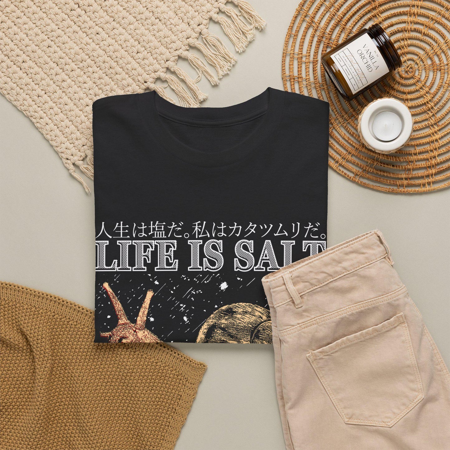 Life Salt Am Snail Vintage Japanese Unisex T-shirt, Sweatshirt, Hoodie (3)