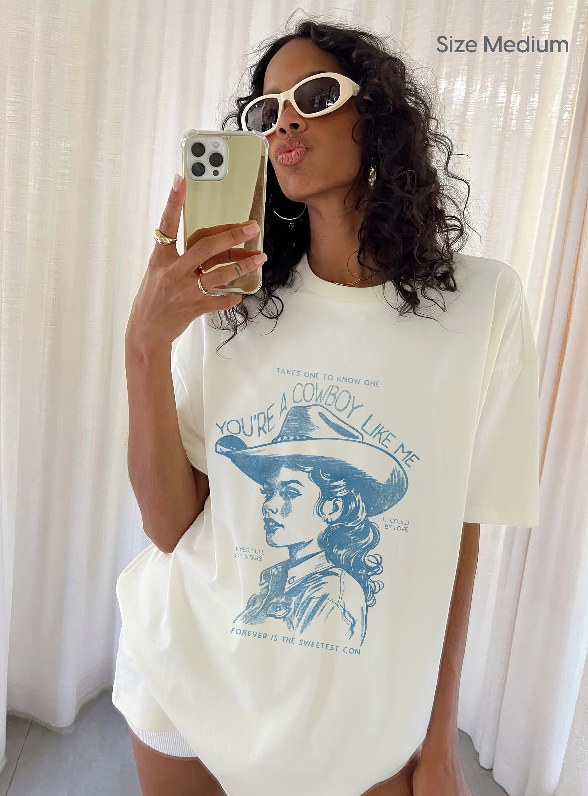 Cowboy Like Retro Western Cowgirl Unisex T-shirt, Sweatshirt, Hoodie (1)