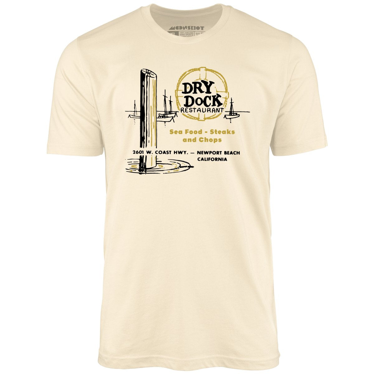 Dry Dock - Newport Beach, CA - Vintage Restaurant - Unisex T-Shirt