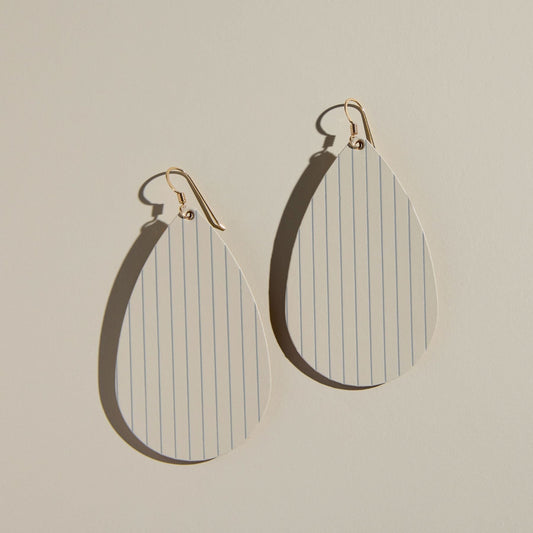 Ecru Pinstripe Teardrops