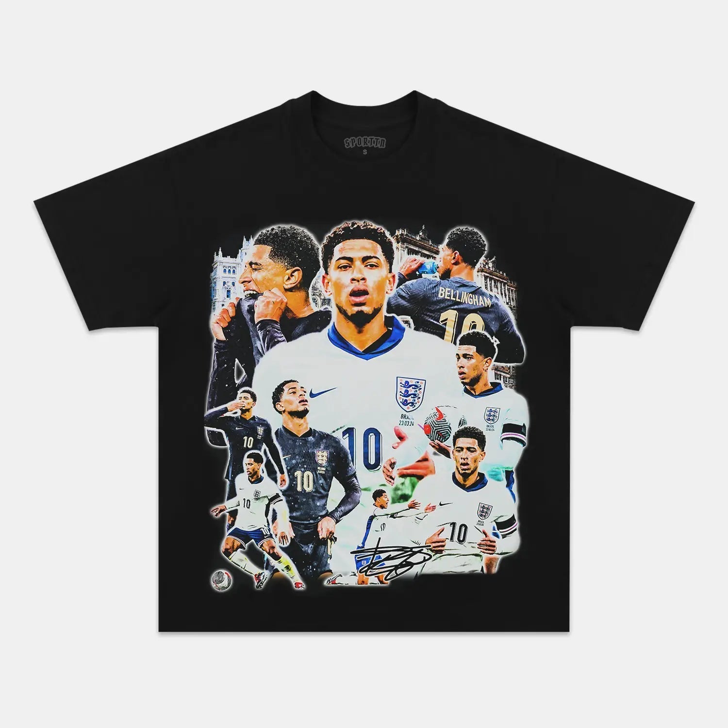 JUDE BELLINGHAM ENGLAND TEE Style001 - clothing by TeeHivey.com (Image 1)