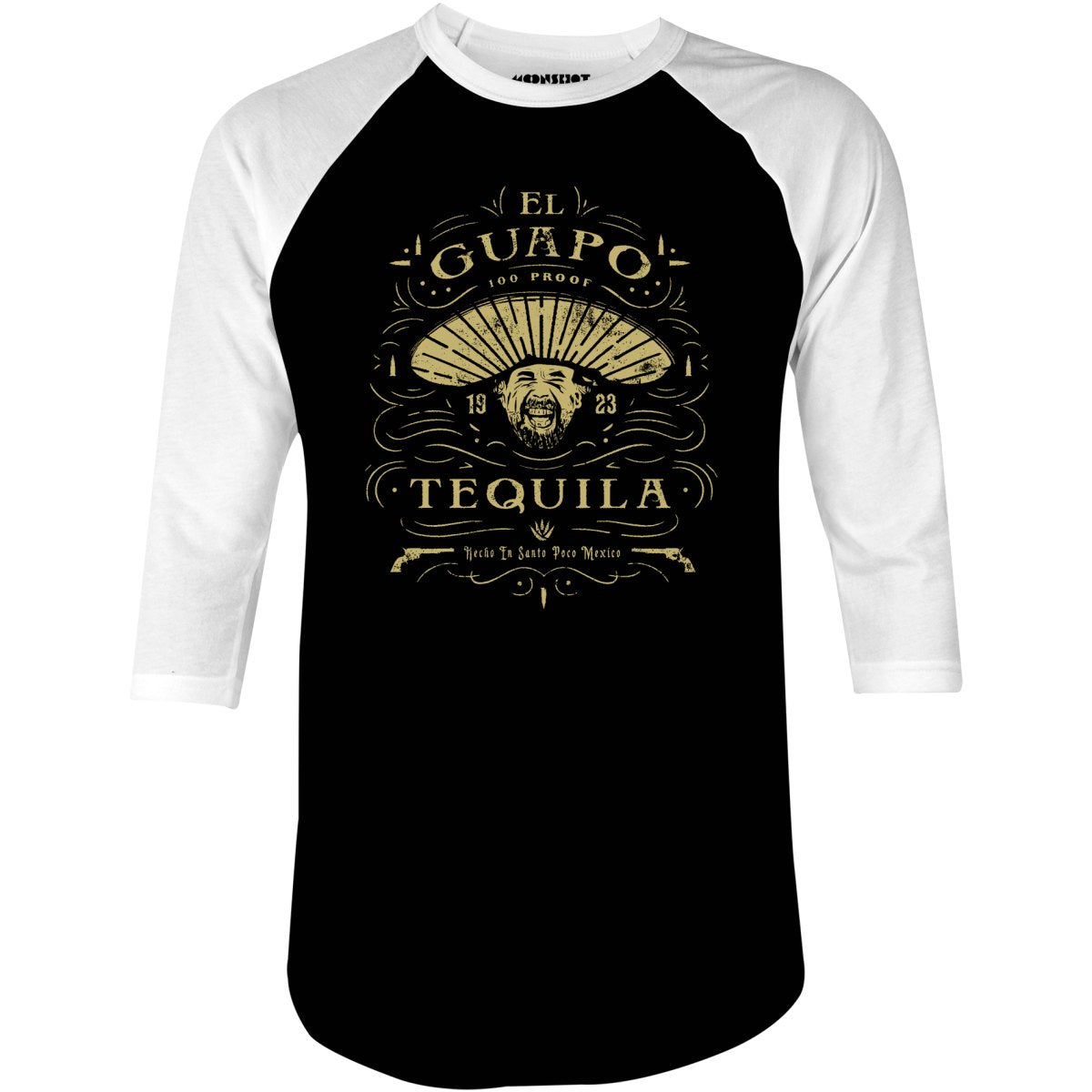 El Guapo Tequila - 3/4 Sleeve Raglan T-Shirt