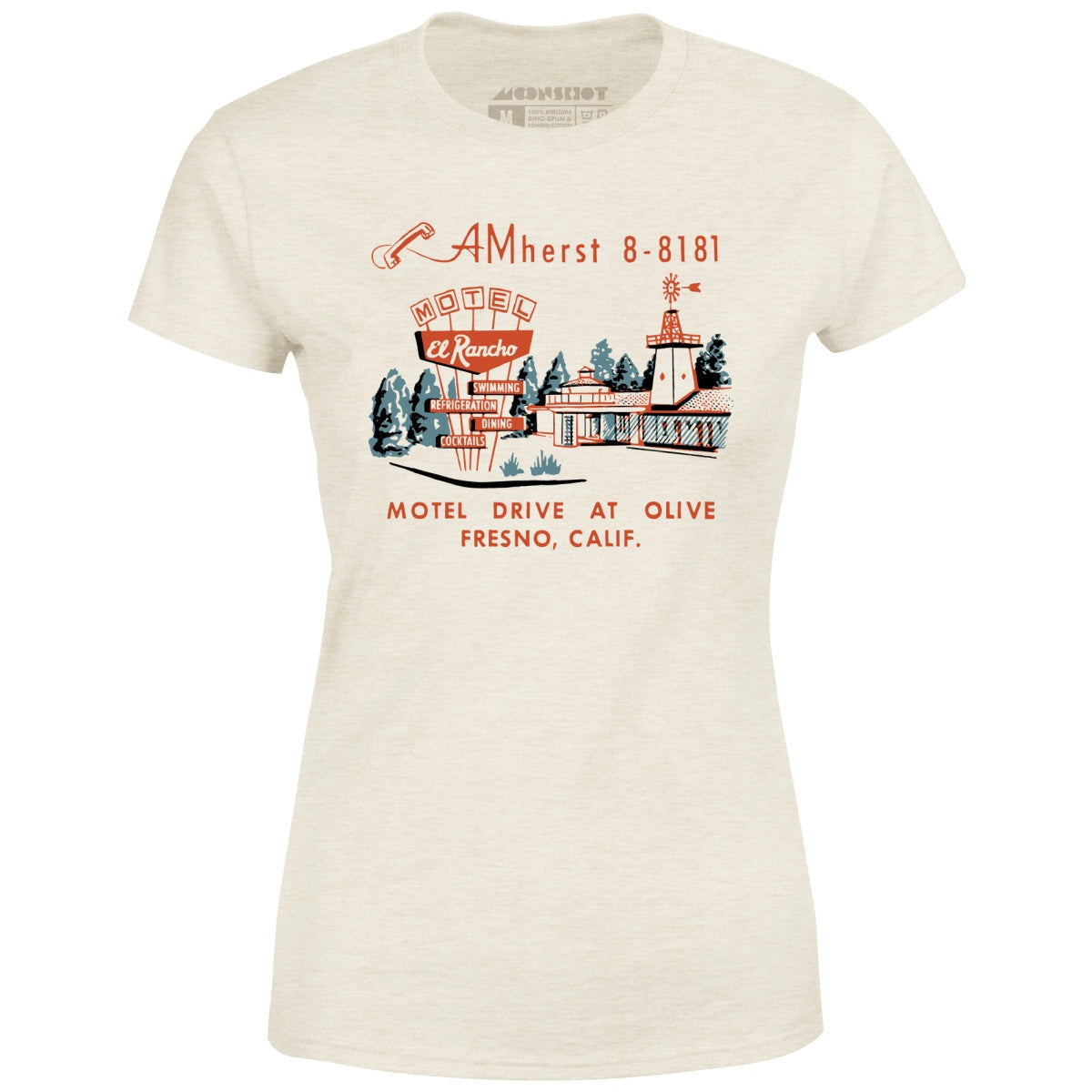 El Rancho Motel - Fresno, CA - Vintage Motel - Women's T-Shirt