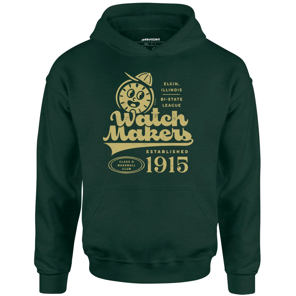 Elgin Watch Makers - Illinois - Vintage Defunct Baseball Teams - Unisex Hoodie