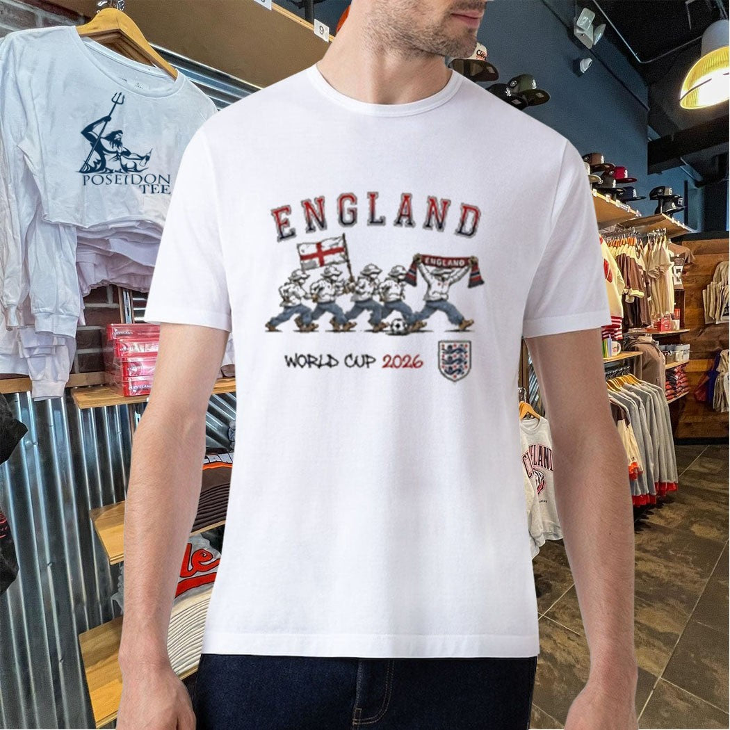 England World Cup 2026 Soccer Players Graphic Vintage T-shirt