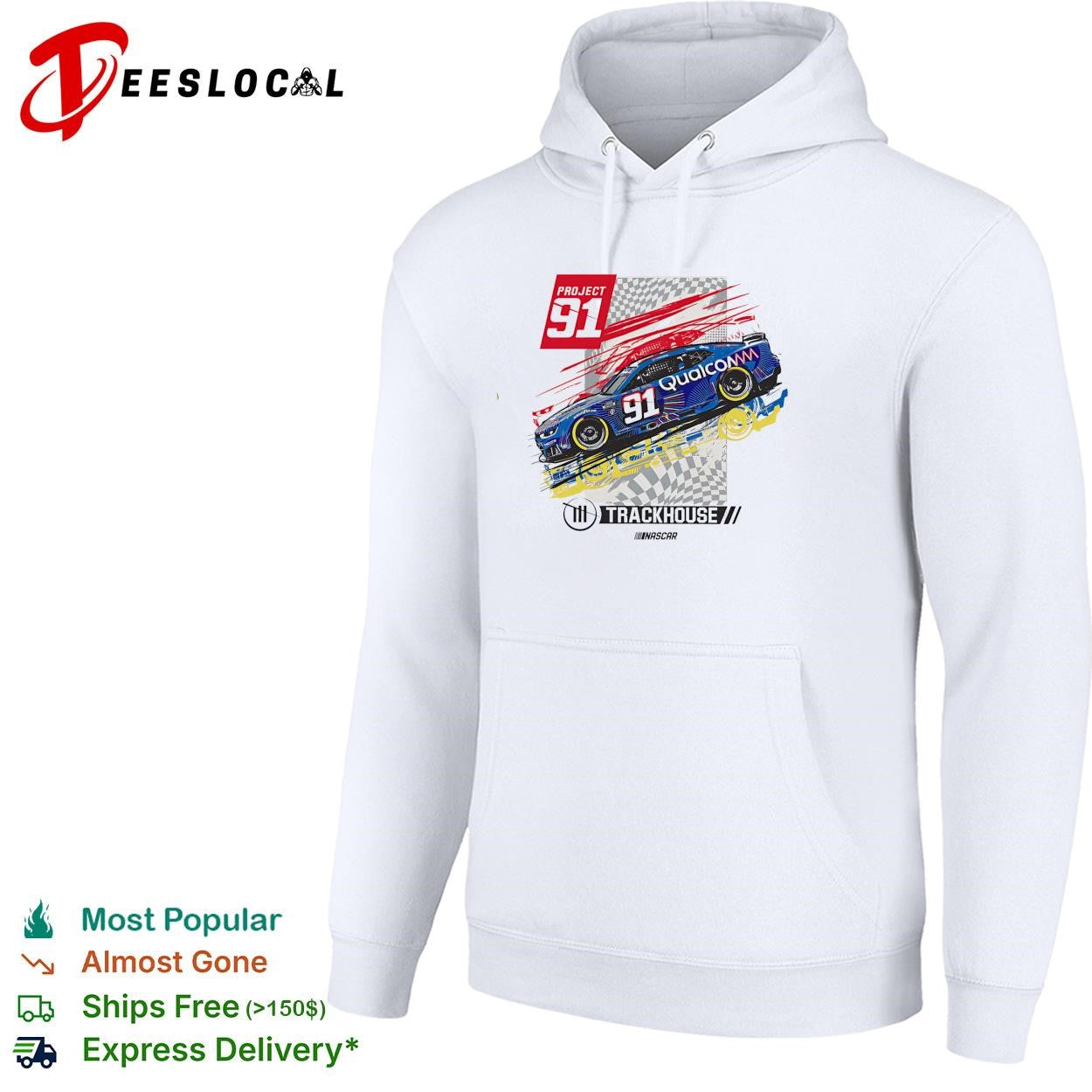 Project 91 Qualcomm Trackhouse NASCAR racing graphic shirt
