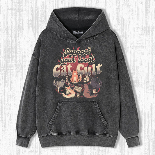 CAT CULT HOODIE - clothing by TeeHivey.com