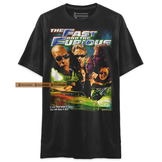 The Fast And The Furious Movie Poster Inspired Retro Unisex Classic T-Shirt