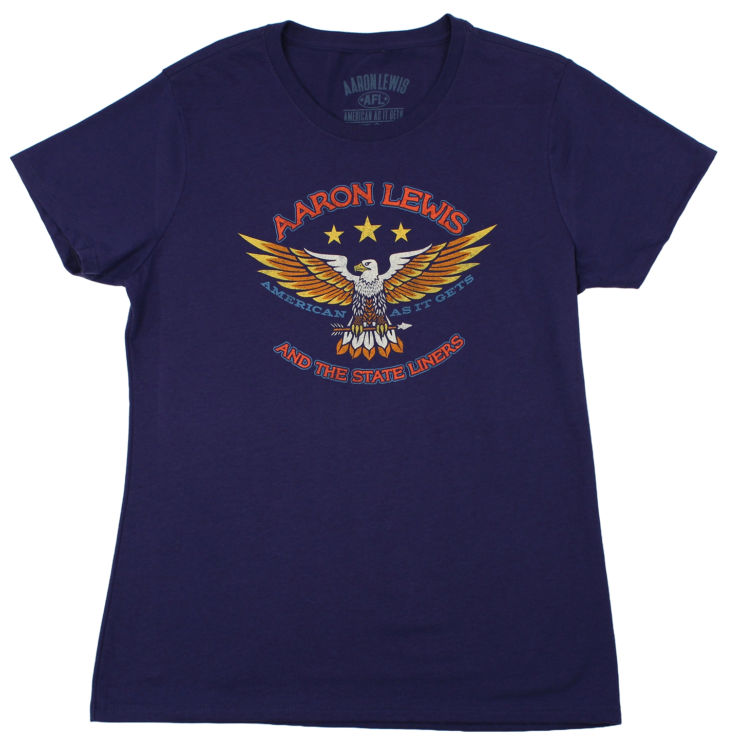 Aaron Lewis and The State Liners Womens T Shirt Blue
