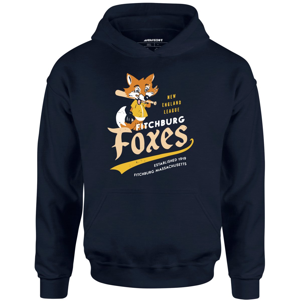 Fitchburg Foxes - Massachusetts - Vintage Defunct Baseball Teams - Unisex Hoodie
