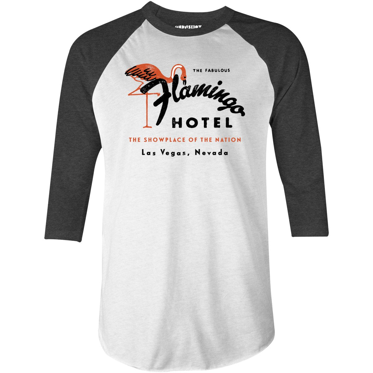 Flamingo Hotel - Vintage Las Vegas - 3/4 Sleeve Raglan T-Shirt