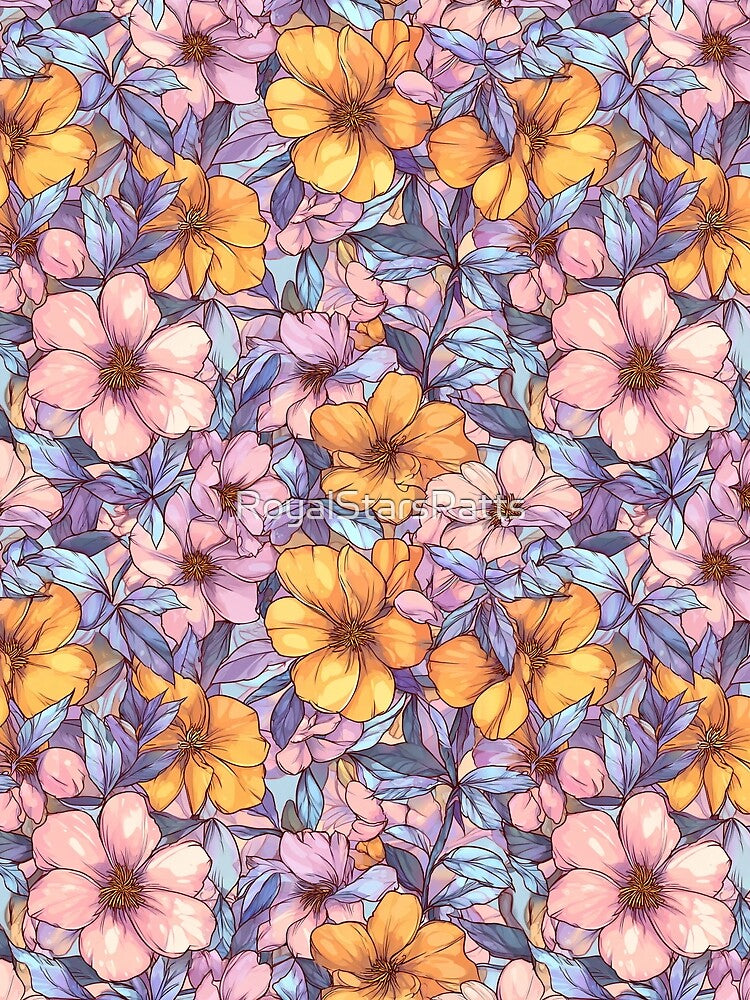 Flourishing Gardenias  - Botanical Garden Pattern  - Anniversary Gift Ideas by RoyalStarsPatts