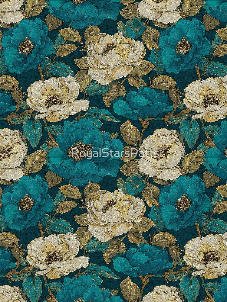 Vibrant Rose Flower  - Flower Garden Pattern  - Best Gifts For Men by RoyalStarsPatts