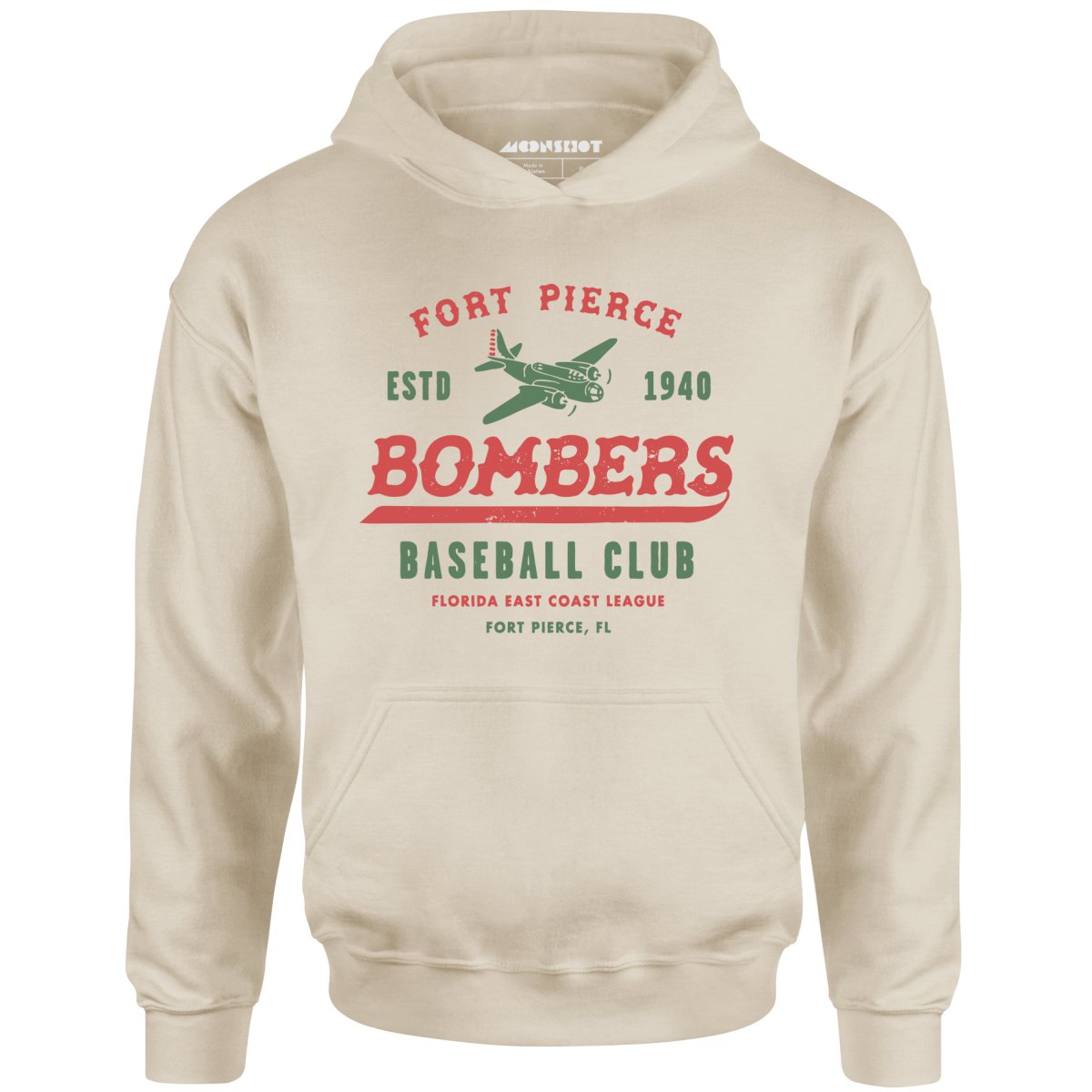 Fort Pierce Bombers - Florida - Vintage Defunct Baseball Teams - Unisex Hoodie