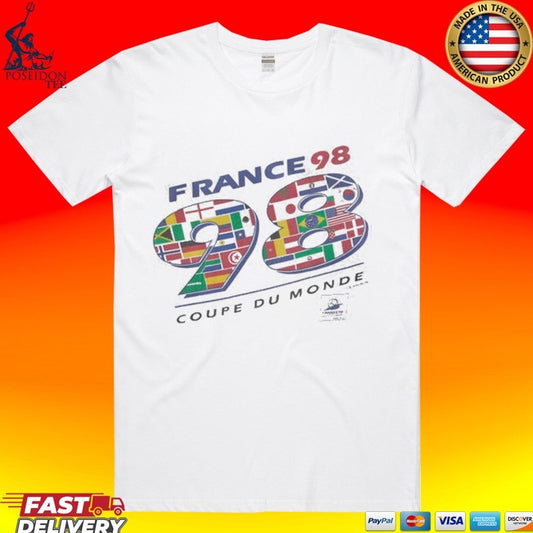 France 98 Coupe Du Monde Flag Numbers T-shirt