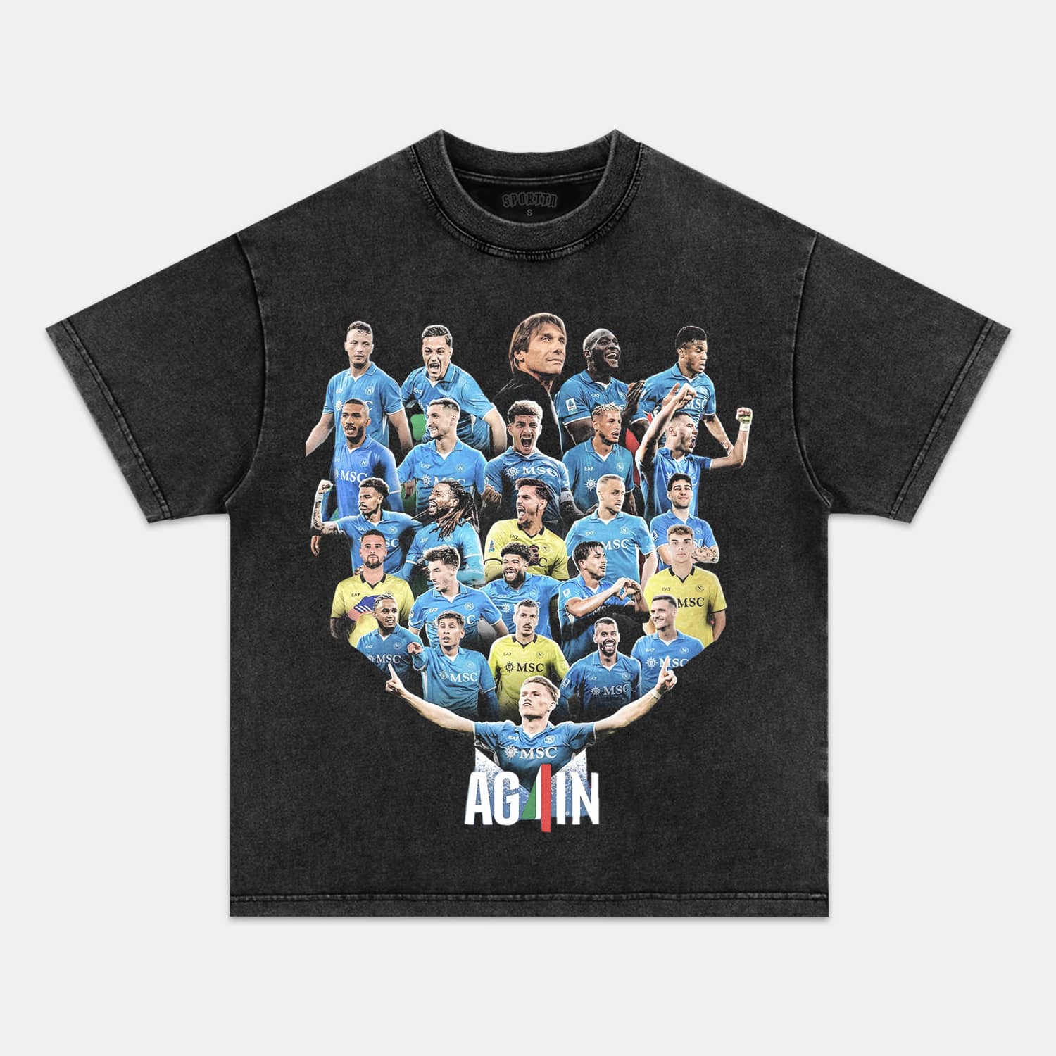 NAPOLI WIN 4TH SERIE A TITLE TEE. 5.24 Style002 - clothing by TeeHivey.com (Image 4)