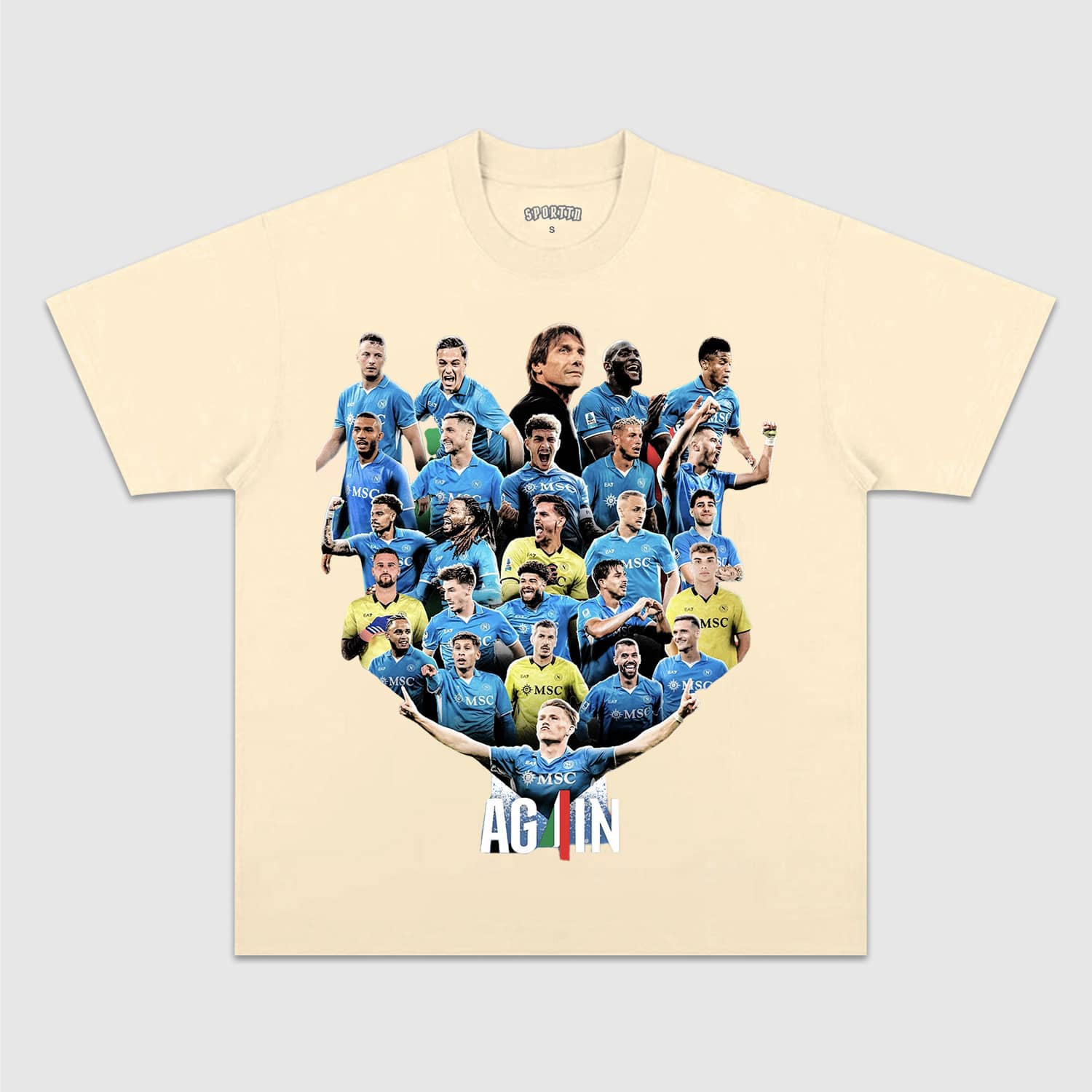 NAPOLI WIN 4TH SERIE A TITLE TEE. 5.24 Style002 - clothing by TeeHivey.com (Image 2)