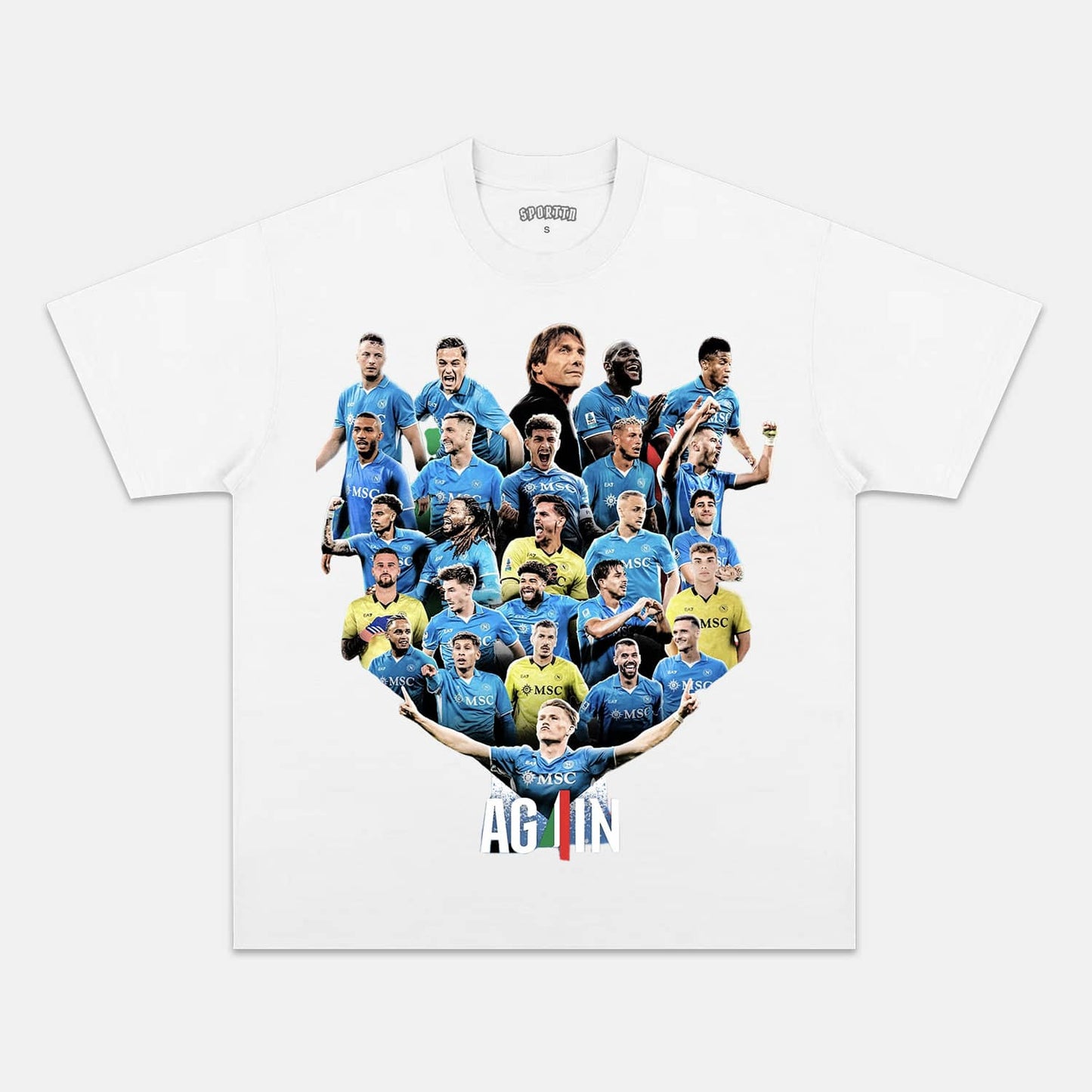 NAPOLI WIN 4TH SERIE A TITLE TEE. 5.24 Style002 - clothing by TeeHivey.com (Image 3)