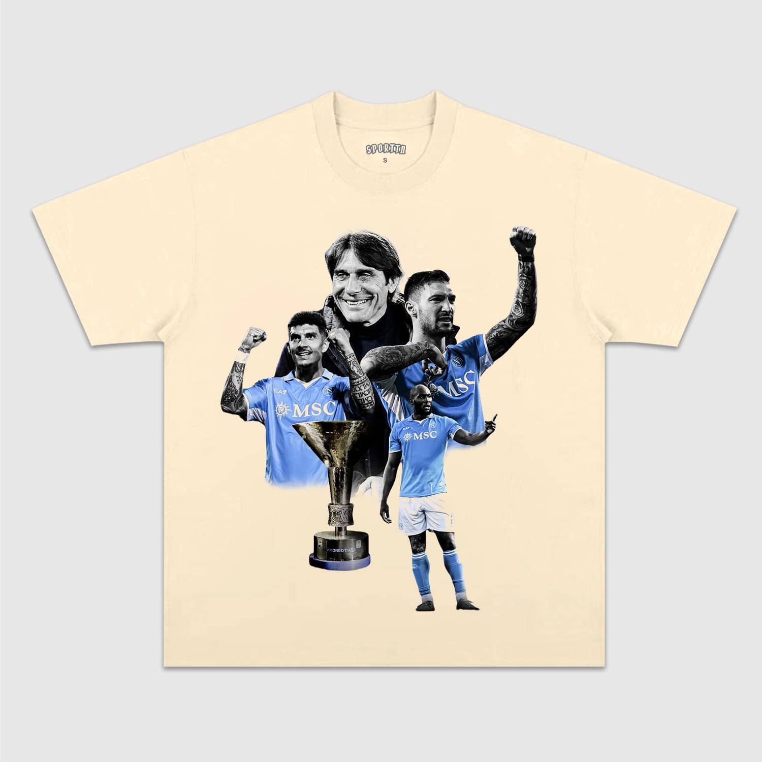 NAPOLI WIN 4TH SERIE A TITLE TEE. 5.24 Style003 - clothing by TeeHivey.com (Image 2)