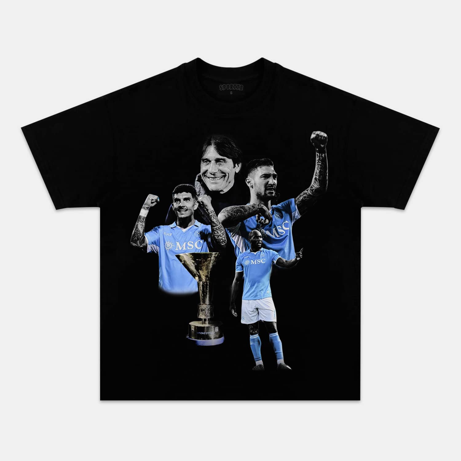 NAPOLI WIN 4TH SERIE A TITLE TEE. 5.24 Style003 - clothing by TeeHivey.com (Image 1)