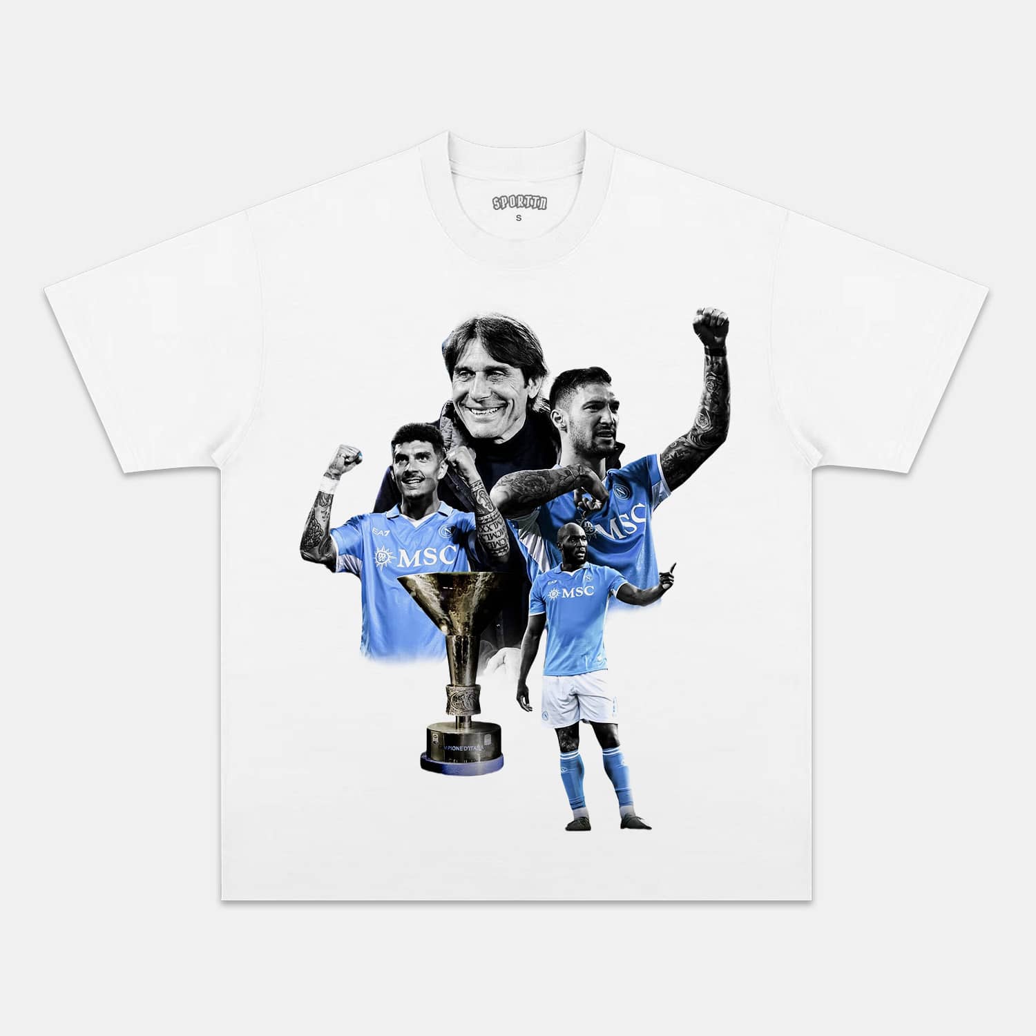 NAPOLI WIN 4TH SERIE A TITLE TEE. 5.24 Style003 - clothing by TeeHivey.com (Image 3)