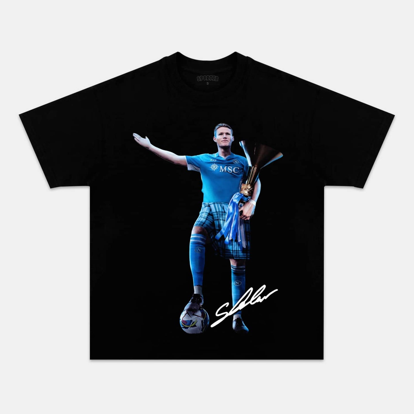 NAPOLI WIN 4TH SERIE A TITLE TEE. 5.24 Style004 - clothing by TeeHivey.com (Image 1)