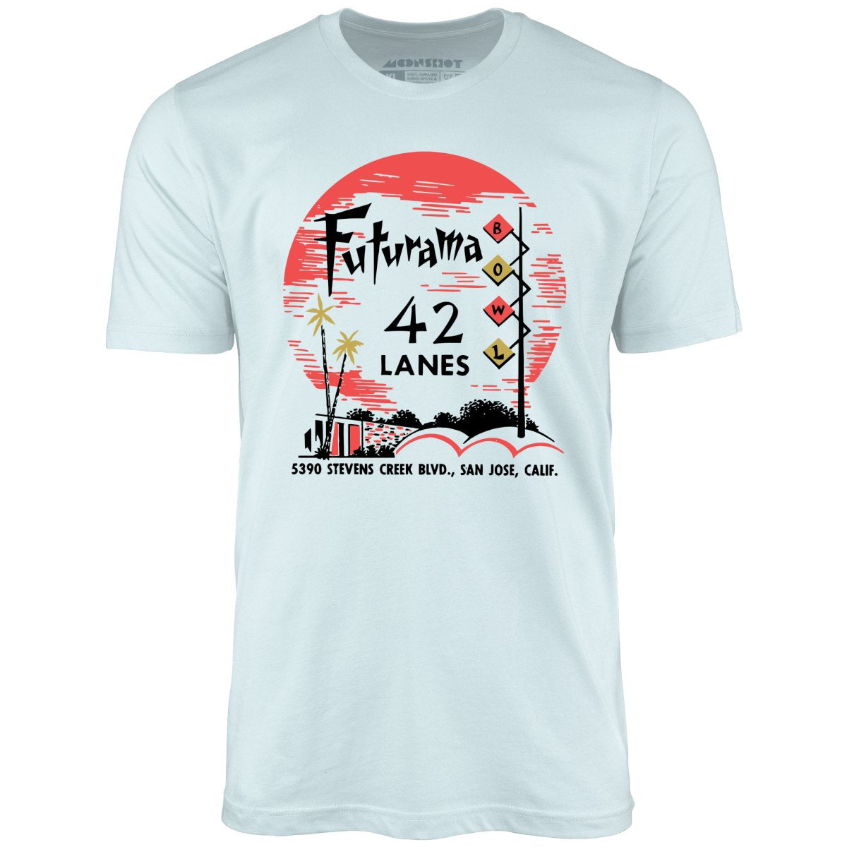 Futurama Lanes - San Jose, CA - Vintage Bowling Alley - Unisex T-Shirt