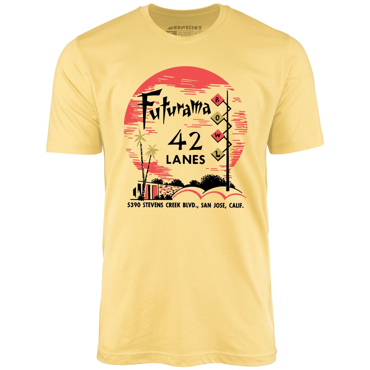 Futurama Lanes - San Jose, CA - Vintage Bowling Alley - Unisex T-Shirt